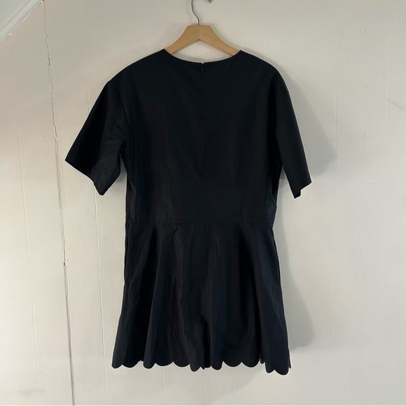 See by Chloe Scalloped Cotton Poplin Dress in Black sz 42 - Picture 5 of 5